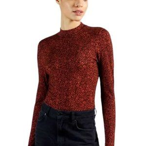 NWT Ted Baker London RHHEAA Oxblood Animal Print Long Sleeve, Red, Size 0-2